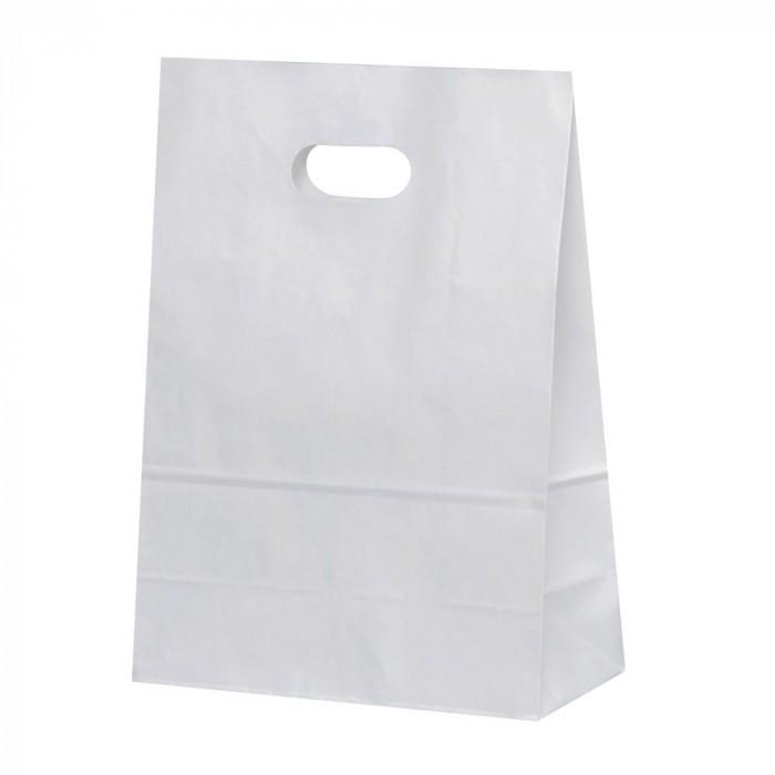 パックタケヤマ 紙袋 イーグリップ L 白無地 50枚×10包 XZT52013