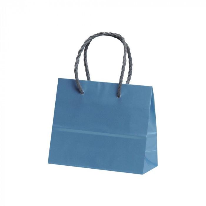 パックタケヤマ 手提袋 ミニ ブルー 20枚×10包 XZT00580