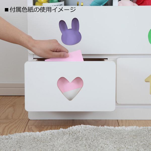 おかたづけチェスト 6杯 女の子タイプ 子供部屋 収納 タンス 木製_3