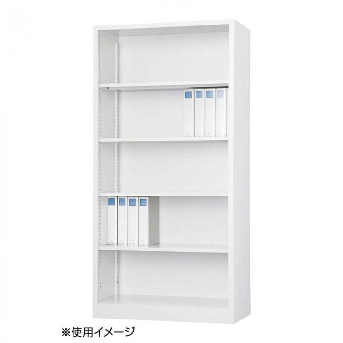 オープン書庫 ホワイトグレー 179センチ 深型 大容量 収納棚 スチール