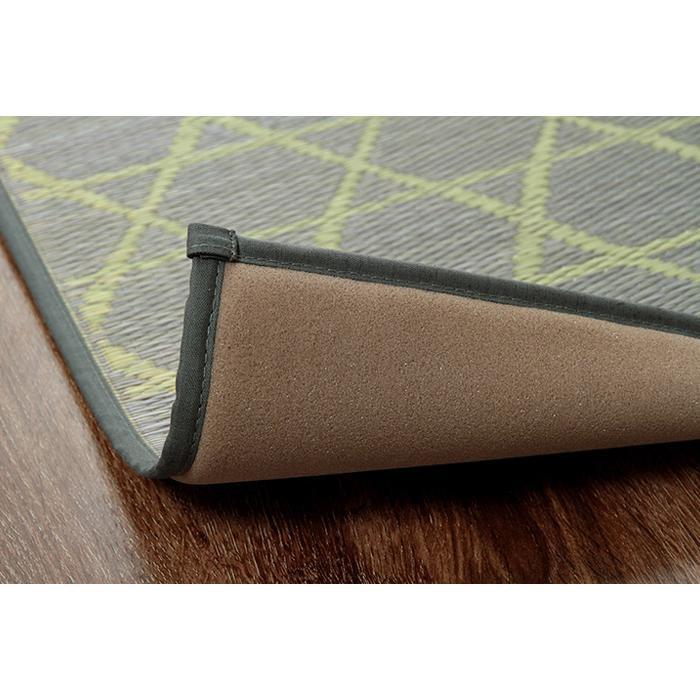 い草 キッチンマット 60×240cm グレー 和モダン 汚れにくい 消臭 掃除 簡単の画像