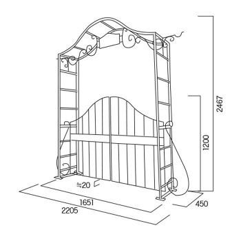 門扉 アーチ ガーデンアーチ アイアン 庭 アーチ ガーデンアーチ 門扉付 Pocket Company 通販 Yahoo ショッピング