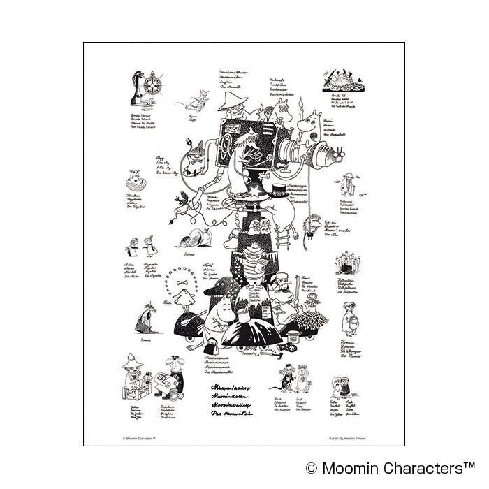 Moomin ムーミン モノクロミニポスター ムーミンキャラクターズ Ptk Pocket Company 通販 Yahoo ショッピング