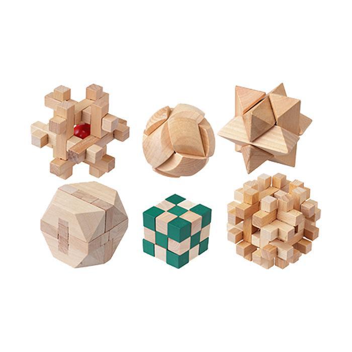 木製 パズル 立体 キューブ 立体パズル 木製 木製パズル 立体 6個入 