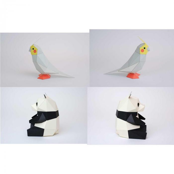 Kakukak Tiny ペーパークラフト インテリア オカメインコ パンダ 2種セット Pocket Company 通販 Yahoo ショッピング
