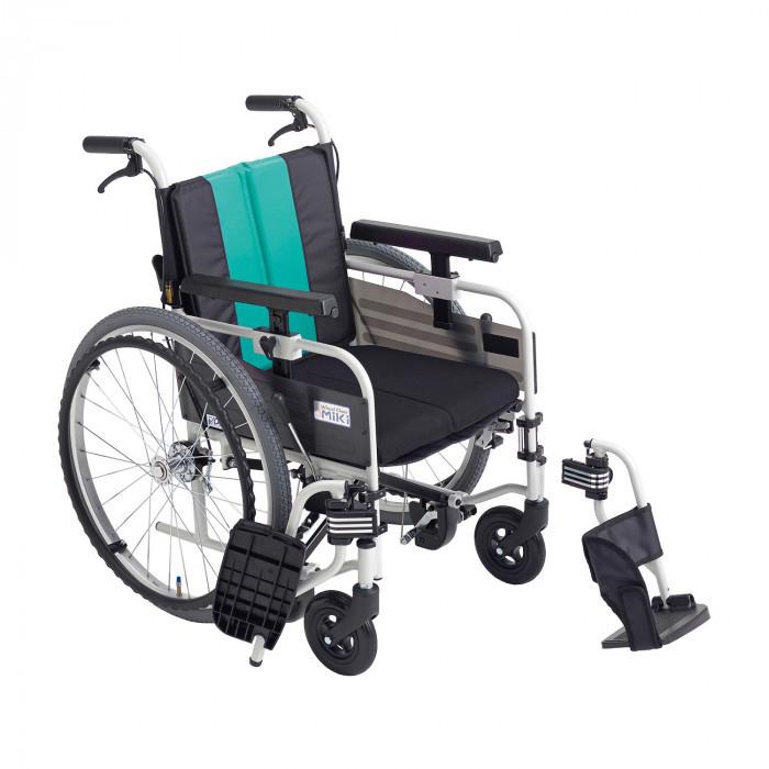 ミキ/MiKi　車いす　ノンバックブレーキ　低床自走型　S474　エメラルド　MBY-41BSW(51100円)