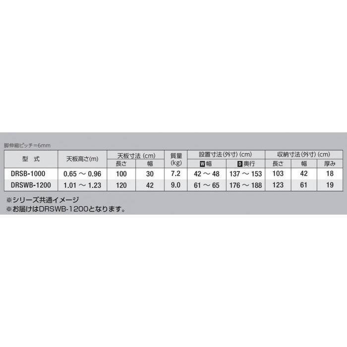 脚部伸縮足場台 BLACK LABEL DRSWB-1200 10061|DIY、工具 脚部伸縮足場台 BLACK LABEL DRSWB-1200 10061|DIY、工具