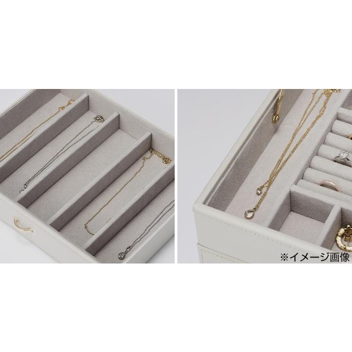 ジュエリーケース 大容量 ジュエルケース 合成皮革 鏡付 時計クッション付 宝石箱_5