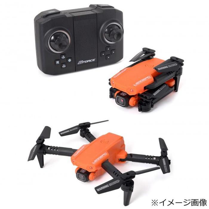 ドローン 4Kカメラ搭載 超軽量 60g 自動高度維持 オレンジ 飛行用_1