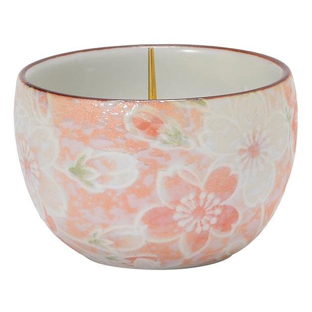 仏具5点セット 有田焼 寝かせる線香皿 陶磁器製 モダン 供養用品 雅桜 デザイン_2