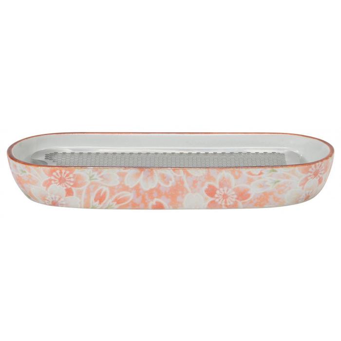 仏具5点セット 有田焼 寝かせる線香皿 陶磁器製 モダン 供養用品 雅桜 デザイン_3