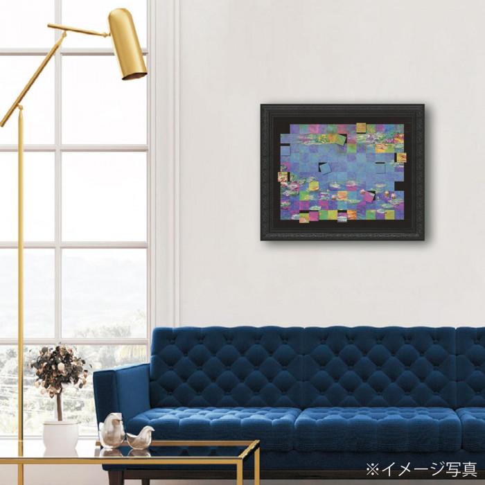 モザイクアート アートフレーム Lサイズ 睡蓮 額入り 絵画 インテリア 日本製の画像