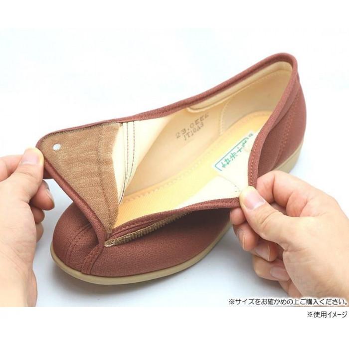 介護シューズ 快歩主義 軽量 つまずきにくい 脱ぎ履き 簡単 3E レンガ_1