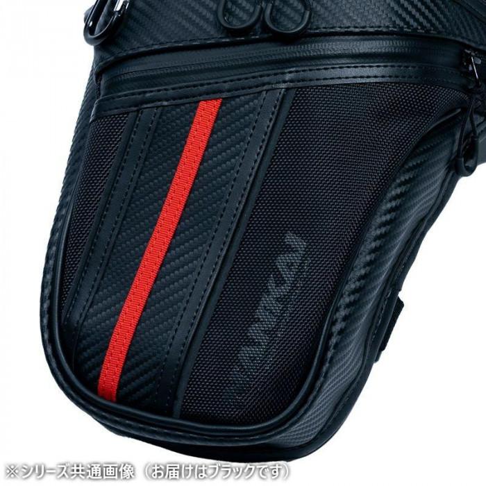 ホルスターバッグ ブラック 2L ナイロン製 バイク ライディング 反射材付の画像