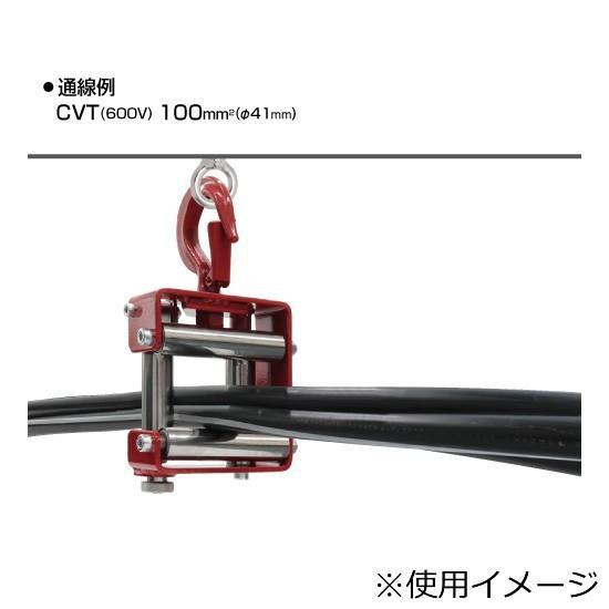 4面金車 ステンレスローラー 通線 ケーブル延線 工事用具 安定性_4