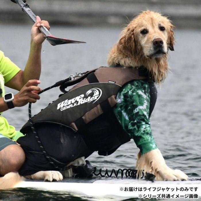 ライフジャケット 犬用 ウェーブライダー カーキ 3XL 高浮力 ハンドル