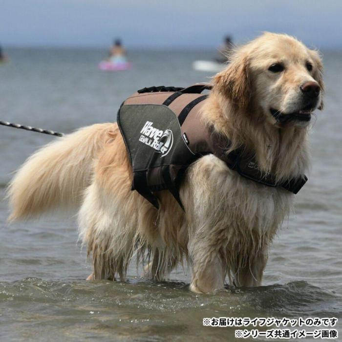ライフジャケット 犬用 ウェーブライダー カーキ 3XL 高浮力 ハンドル