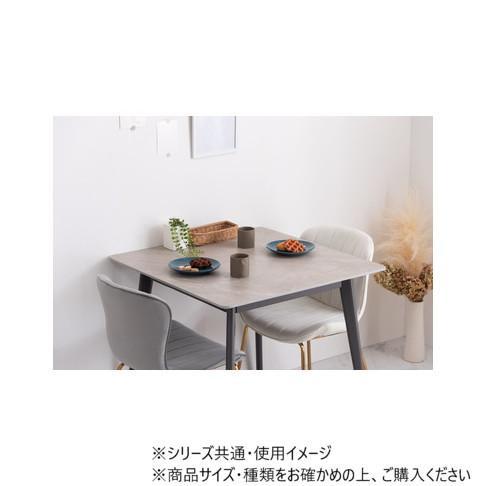 スクエアテーブル グレー 大理石調 正方形 80cm 組み立て式 木脚 モダン_4
