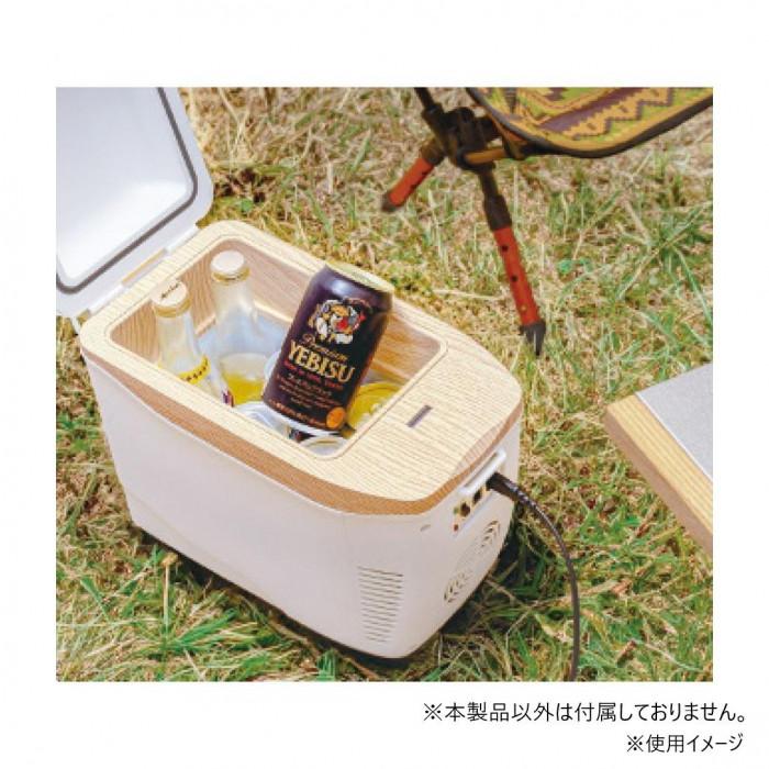 冷温庫 コンパクト 7.5L 保冷 保温 車載 AC DC 電源 ベルト付 ホワイトの画像