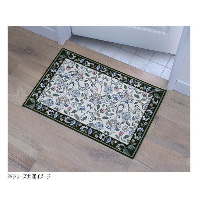 玄関マット 60×93cm グリーン ミントン 滑り止め加工 ベルギー製 高級感_1