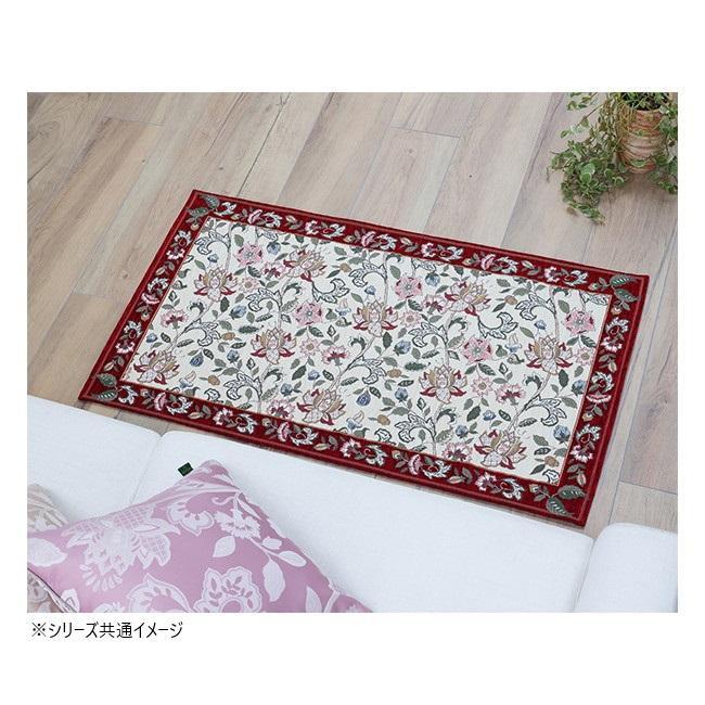 ミントン マット レッド 60×93cm 滑り止め加工 ゴブラン織 インテリア_1