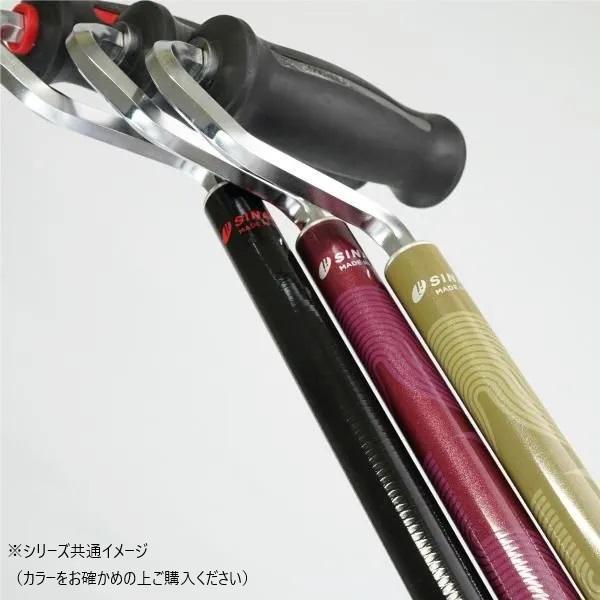 4点杖 ワインレッド 70から90cm ゲル入りグリップ 安定歩行 補助_2