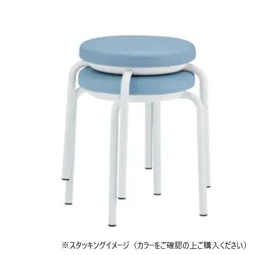 丸椅子 スツール リーフグリーン 5脚入 レザー 抗菌 防汚 難燃 スタッキング_1