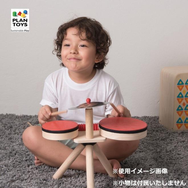 木製玩具 ミュージカルバンドII ドラムセット プラントイ 知育玩具の画像