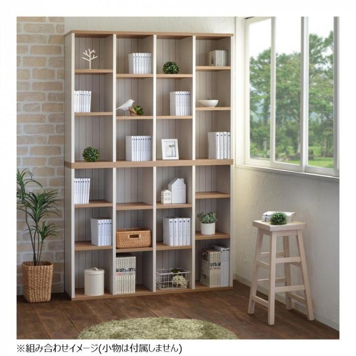 オープンラック ホワイト 120cm 本棚 絵本棚 移動棚 連結金具付 日本製_2