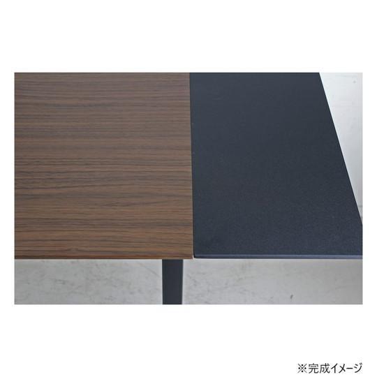 デスク 幅134cm ブラウン 可動テーブル付 スチール脚 お客様組立品の画像