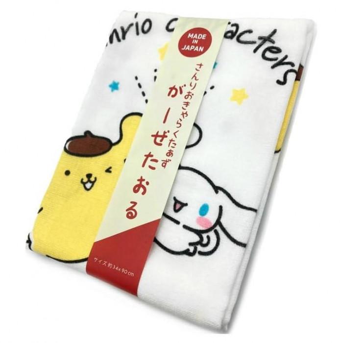 フェイスタオル シナモロール＆ポムポムプリン ガーゼ パイル 泉州製