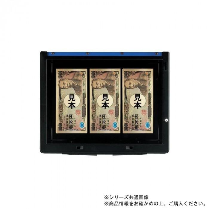 手提げ金庫 B5 ブルー カウンター付トレー シリンダー錠 ダイヤル錠_3