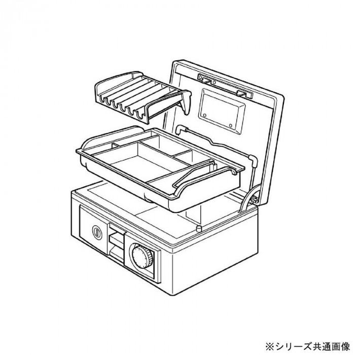 手提げ金庫 B5 ブルー カウンター付トレー シリンダー錠 ダイヤル錠_4