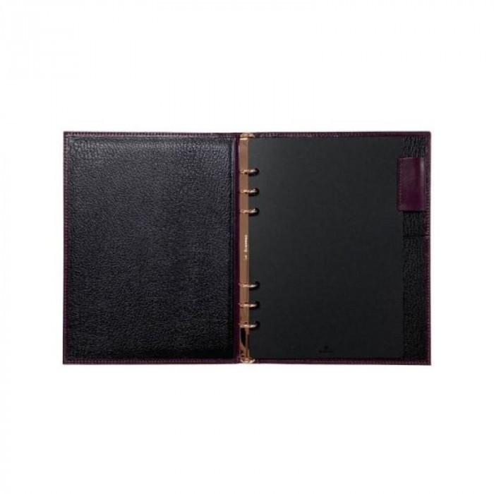 システム手帳 A5サイズ 15mm パープル 牛革製 ハードレザー 日本製_2
