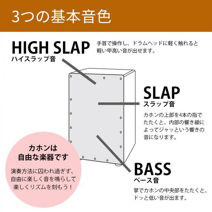 カホン 打楽器 ワイヤー弦 調整可能 ショルダーケース付 ブラックの