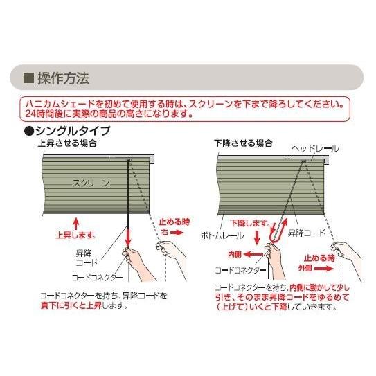 ハニカムスクリーン 幅180×高さ135cm アイボリー 断熱 保温 無地 彩_7