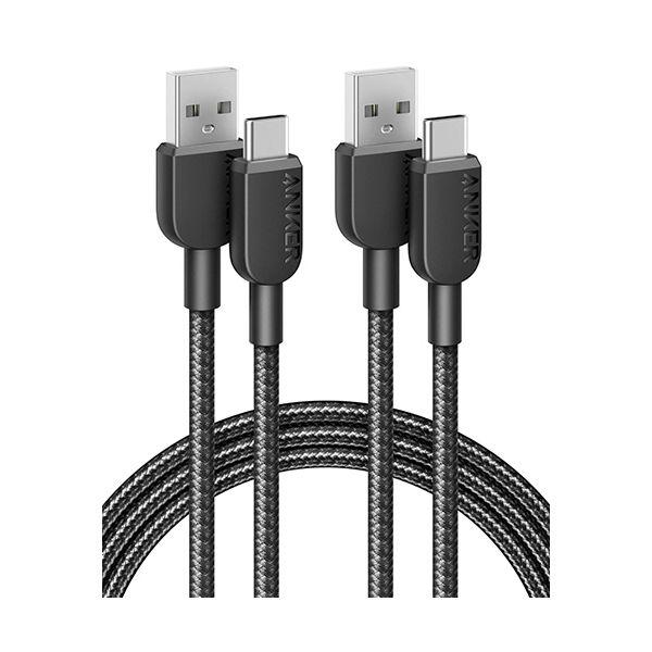 （まとめ） アンカージャパン ANKER 310 高耐久ナイロン USB-C＆USB-A ケーブル 0.9m ブラック B81G50111パック（2本） 〔×5セット〕