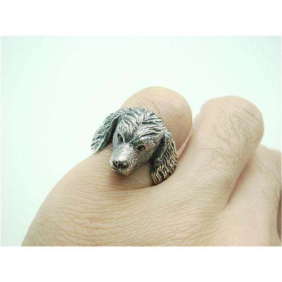 入園入学祝い キャバリアキングチャールズスパニエル 犬 シルバー925 リング 指輪 ドッグ Dog Ring 犬リング イヌリング Silver925 キャバリアキングチャールズスパニエルのシルバーリング メンズアクセサリー