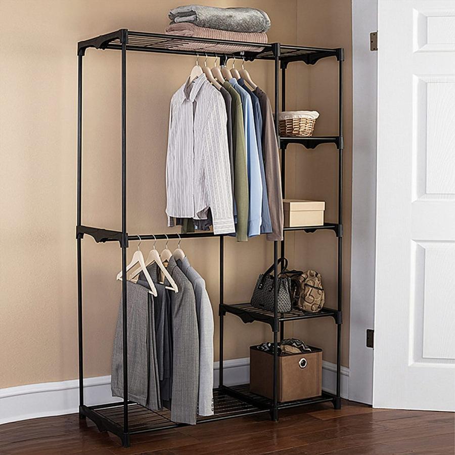 送料無料 一部地域を除く ワードローブ 大容量 ハンガーラック シンプル収納棚 おしゃれ 組み立て式 省スペース 115 奥行45 高さ170cm Babylonrooftop Com Au