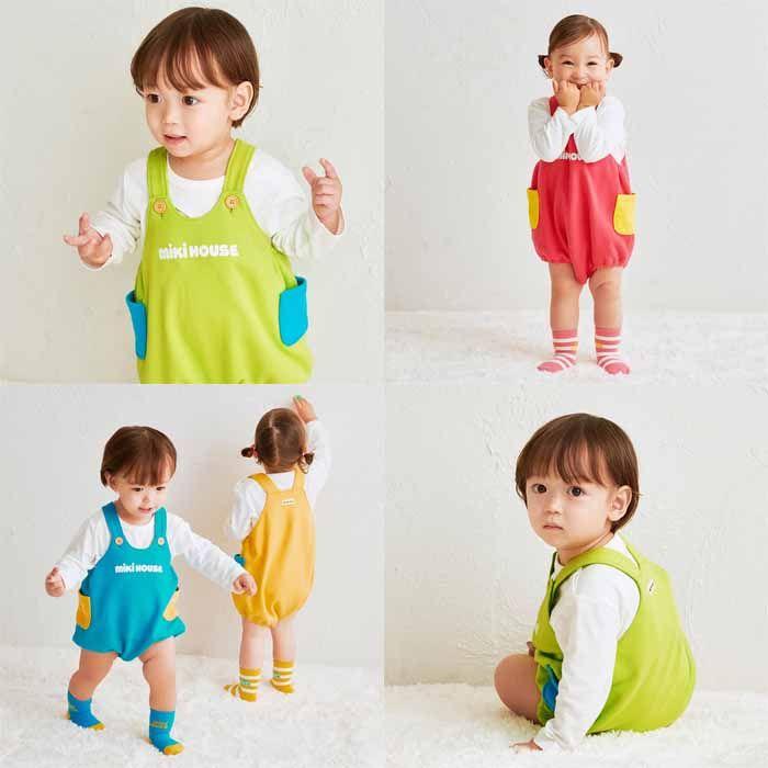 WEB限定】 ミキハウス mikihouse ロゴロンパース 《F(80cm-90cm WEB限定】 ミキハウス mikihouse ロゴロンパース 《F(80cm-90cm