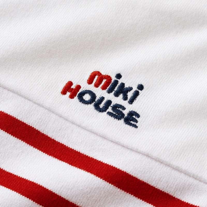 ミキハウス ワンピース ボーダー 赤 紺 胸元ワンポイント 胸元ロゴ 80 130cm Mikihouse 10 1905 4 01 Pockybear 通販 Yahoo ショッピング