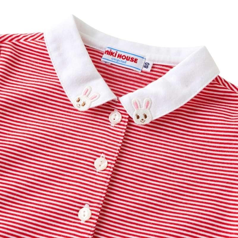 ミキハウス ワンピース ボーダー 総柄 衿付き ボタン 赤 紺 80 100cm Mikihouse 10 1906 7 01 80 Pockybear 通販 Yahoo ショッピング