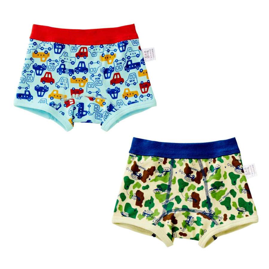 セール30％OFF ミキハウス mikihouse 迷彩＆車柄 ボクサーパンツセット 