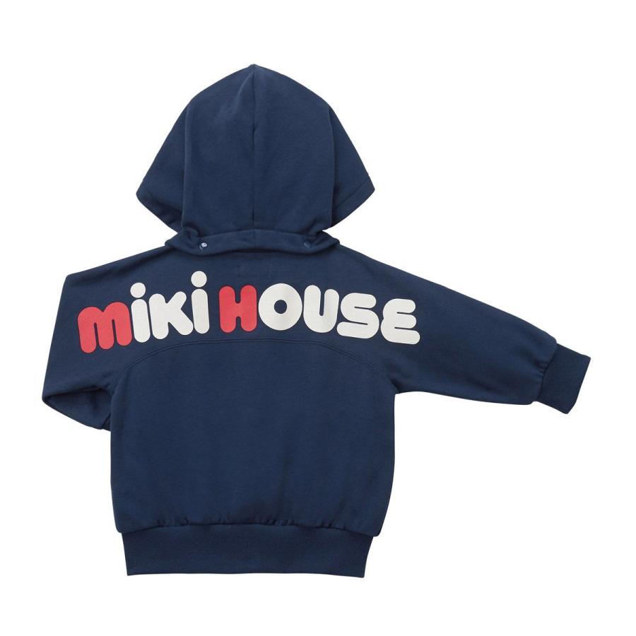 ミキハウス mikihouse バックロゴパーカー　80cm・90cm・100cm・110cm・120cm・130cm　 ベビー服 キッズ 子供服  こども 男の子 女の子　10-3710-381