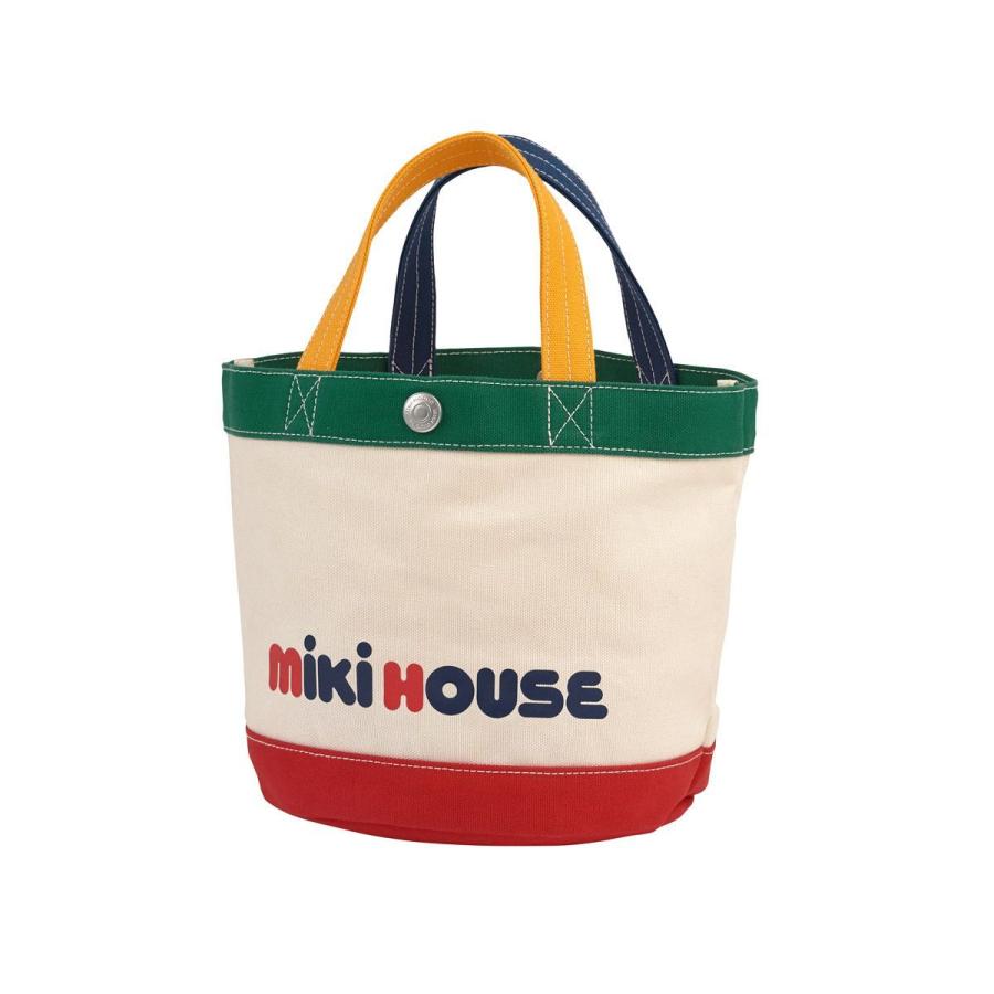 ミキハウス mikihouse バケツ型 ロゴトートバッグ マザーズバッグ 