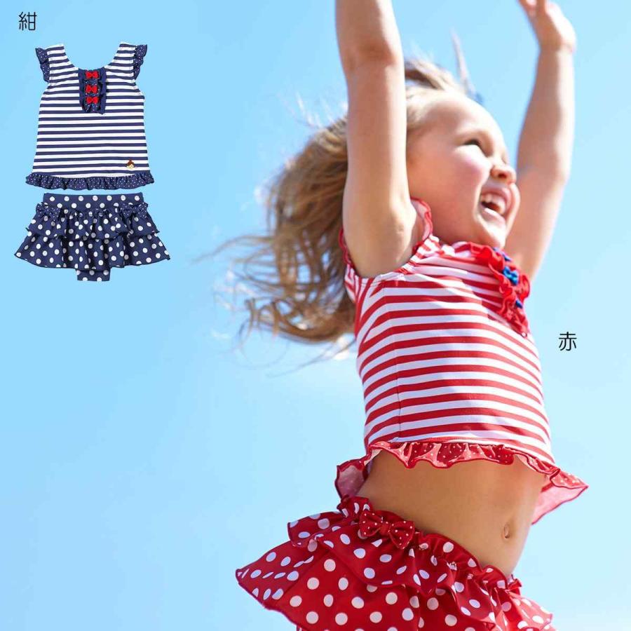 高い素材 ミキハウス Mikihouse リーナちゃん ボーダー ドッド セパレート水着 80cm 90cm 12 7106 957 上質で快適 Www Technet 21 Org