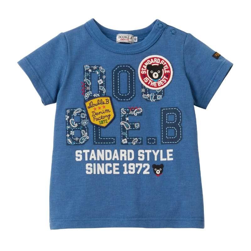 ダブルビー ミキハウス mikihouse ロゴプリント半袖Tシャツ 120cm  