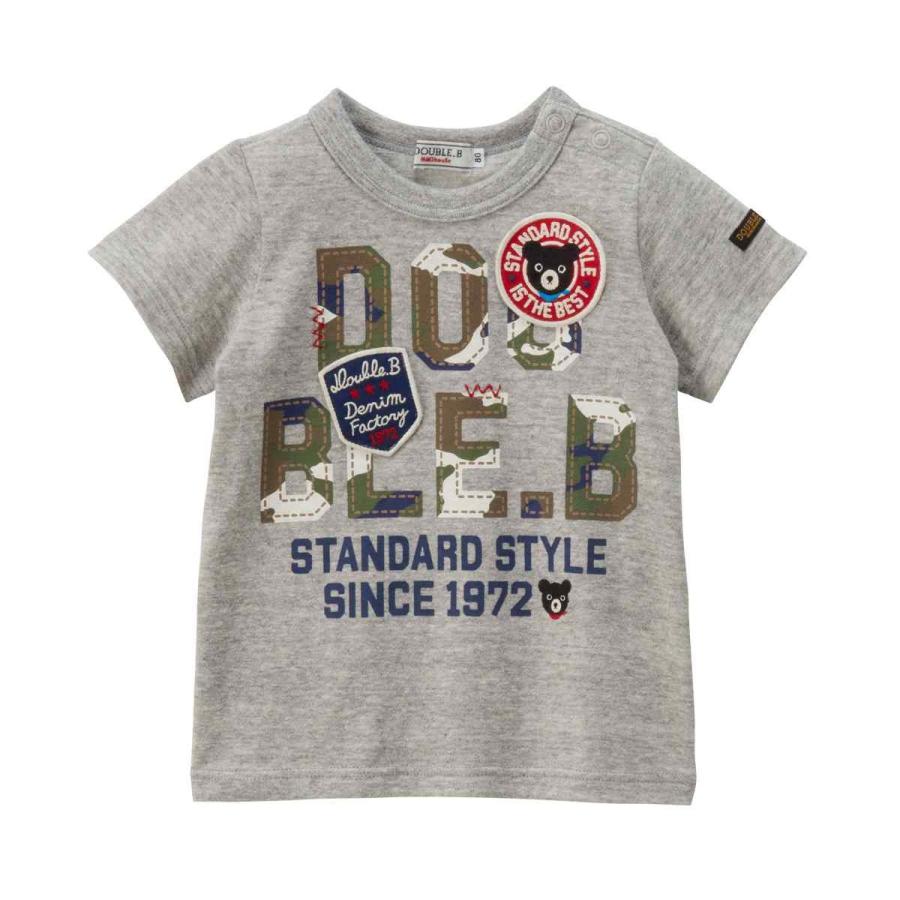 ダブルビー ミキハウス mikihouse ロゴプリント半袖Tシャツ 120cm 