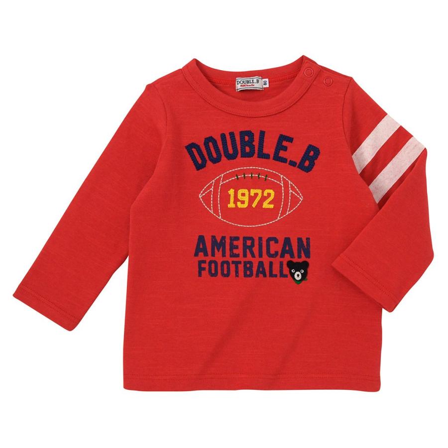 セール30%OFF】ミキハウス mikihouse ダブルビー アメフトプリント長袖 