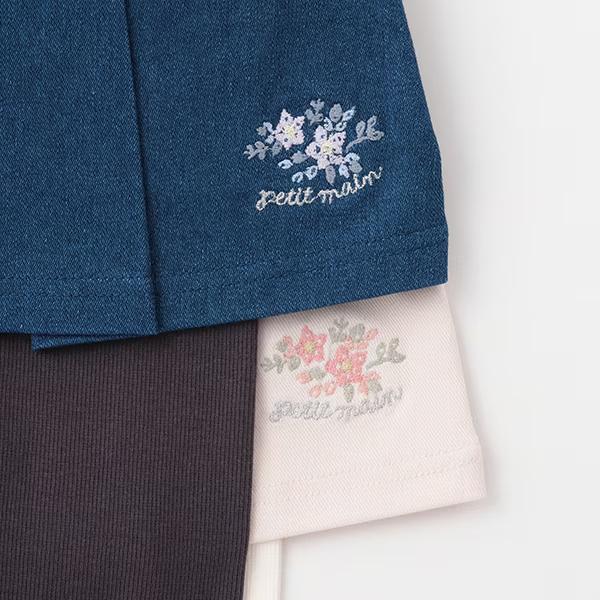 セール30％OFF】 プティマイン 花刺しゅうレギつきスカート (90cm